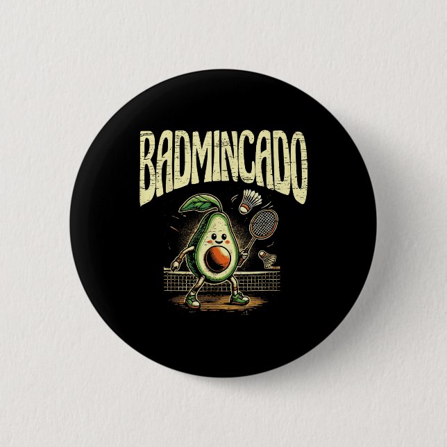 Badmincado Badminton Player Shuttle  Button (Front)