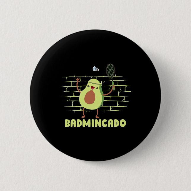 Badmincado - Racket Funny Player Game Match Badmin Button (Front)