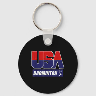 Badminton 2021 Usa Keychain
