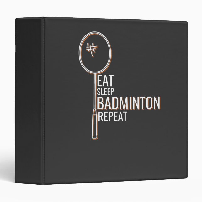 Badminton 3 Ring Binder (Front/Spine)