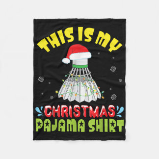 Badminton And Santa Costume Snow This Is My Christ Fleece Blanket