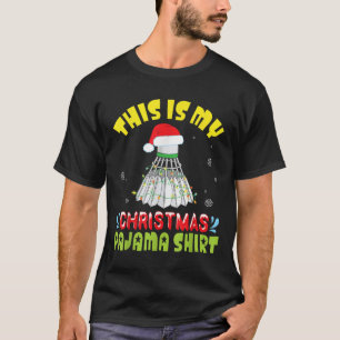 Badminton And Santa Costume Snow This Is My Christ T-Shirt