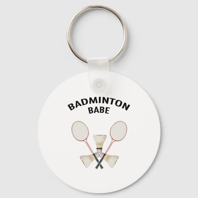 Badminton Babe Keychain (Front)
