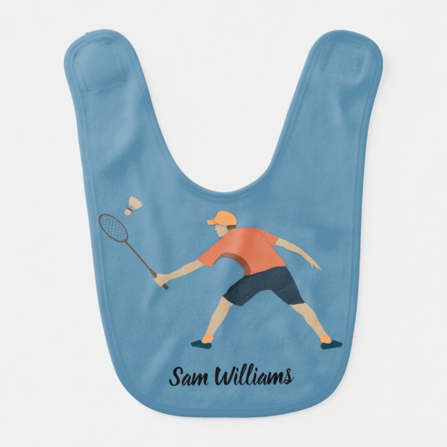 Badminton Baby Bib (Front)