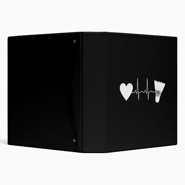 Badminton - Badminton Ball Heartbeat 3 Ring Binder (Background)