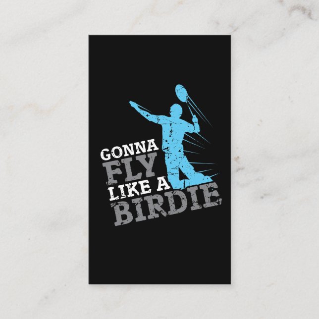 Badminton Badminton Gift Idea Birdie Racket Sport Business Card (Front)