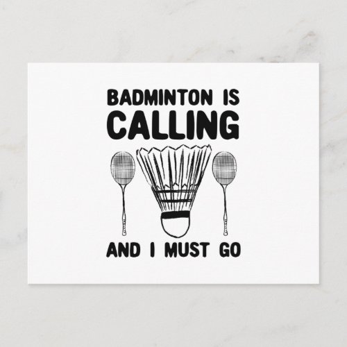 Badminton _ Badminton Is Calling Postcard