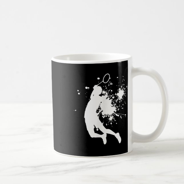 Badminton Badminton Player Mens Squash Shuttle  Coffee Mug (Right)