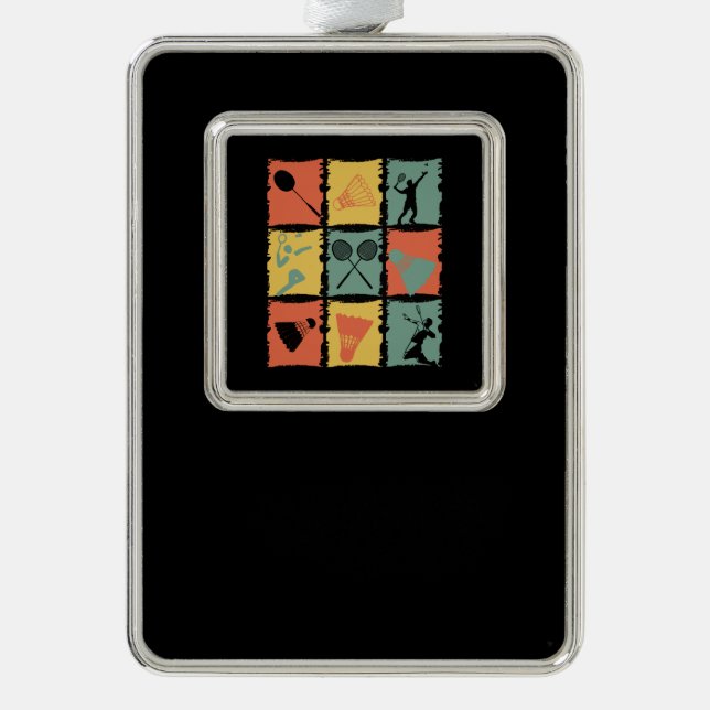 Badminton Badminton Player Retro Christmas Ornament (Front)