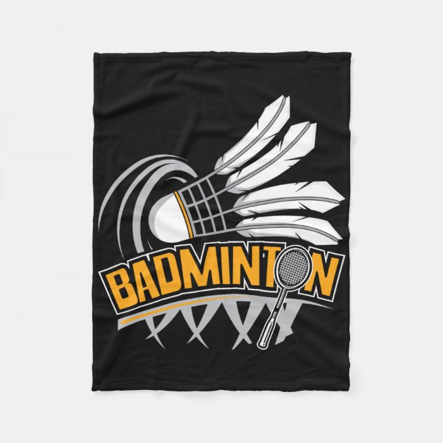 Badminton - Badminton Player Shuttle Birdie  Fleece Blanket (Front)