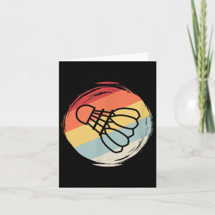 Badminton Ball Vintage 60s 70s Style Design, Badmi Card