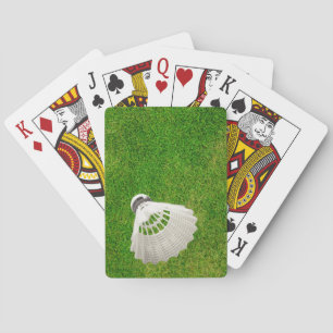Badminton Birdie on Green Grass Playing Cards