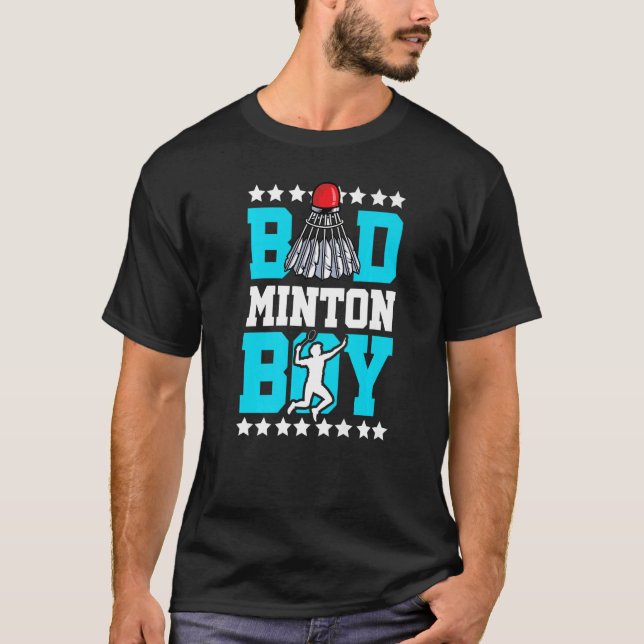 Badminton Boy Noun Definition Shuttlecock Badminto T-Shirt (Front)
