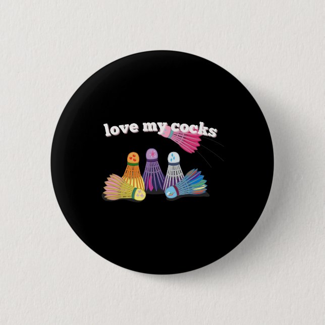 Badminton Buddies- Shuttle Sweethearts Fun &amp; C Button (Front)