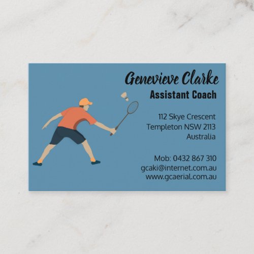 Badminton Business Card