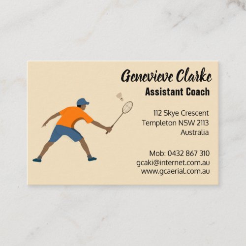 Badminton Business Card