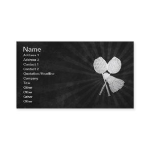 Badminton Business Card For Players Coaches Clubs