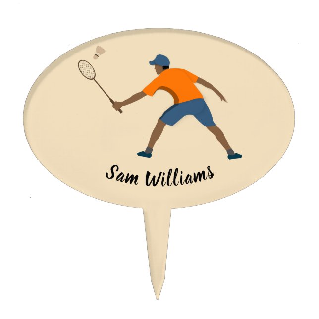 Badminton Cake Topper (Front)
