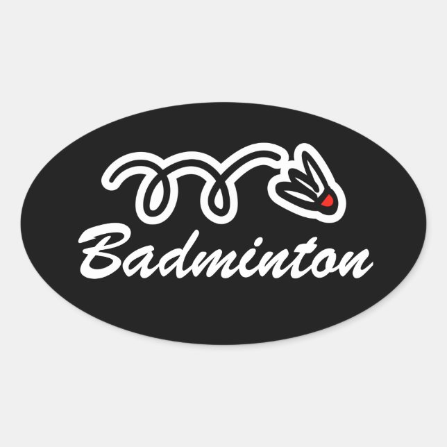 Badminton cartoon stickers for Birthday and more (Front)
