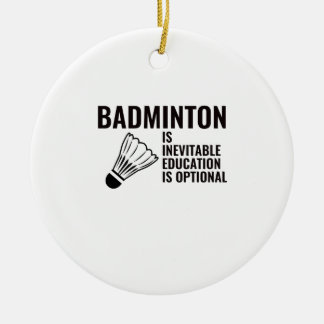 badminton ceramic ornament