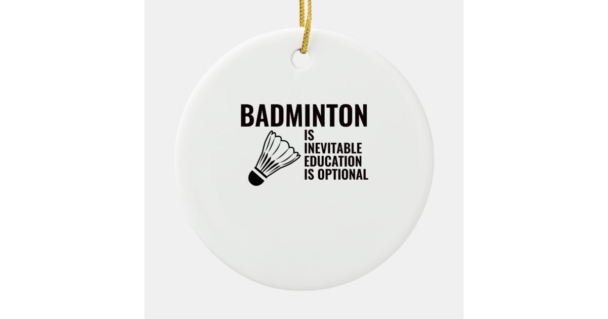 badminton ceramic ornament Zazzle