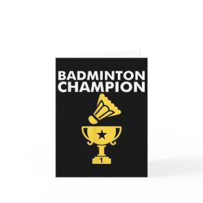Badminton Champion Birdie Apparel  Card
