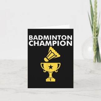 Badminton Champion Birdie Apparel Card