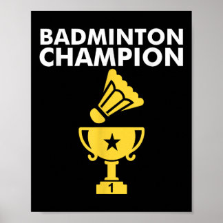 Badminton Champion Birdie Poster