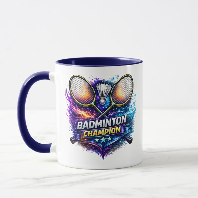 Badminton Champion Colorful Combo Coffee Mug (Left)