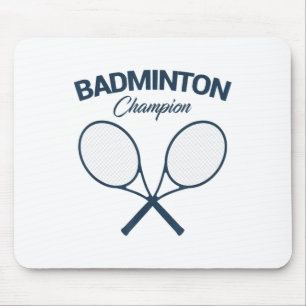 Badminton Champion I Racket I Shuttle I Badminton Mouse Pad