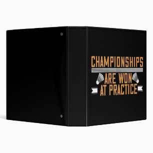 Badminton -Championships won at practice 3 Ring Binder