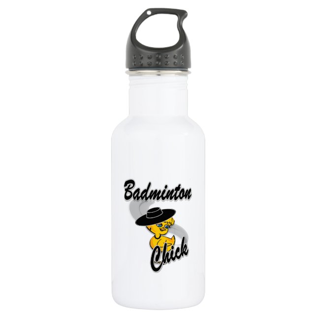 Badminton Chick #4 Water Bottle (Front)