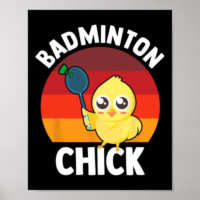 Badminton Chick Badminton Player Shuttle Sports Sm Poster (Front)