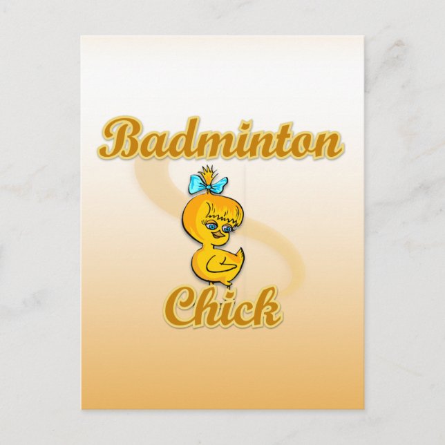 Badminton Chick Postcard (Front)