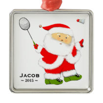 Badminton Christmas Collectible Metal Ornament Badminton Christmas Collectible Metal Ornament