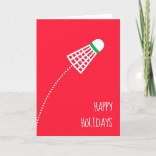 Badminton Christmas Holiday Card