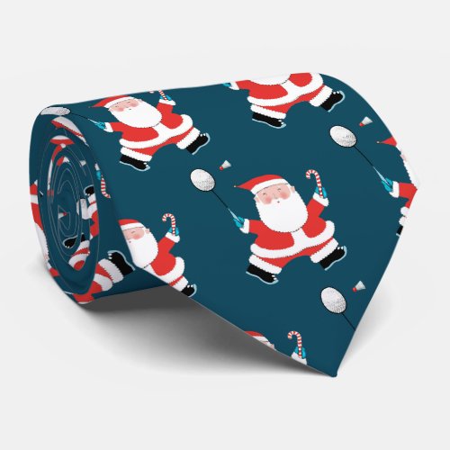 Badminton Christmas Holiday Neck Tie