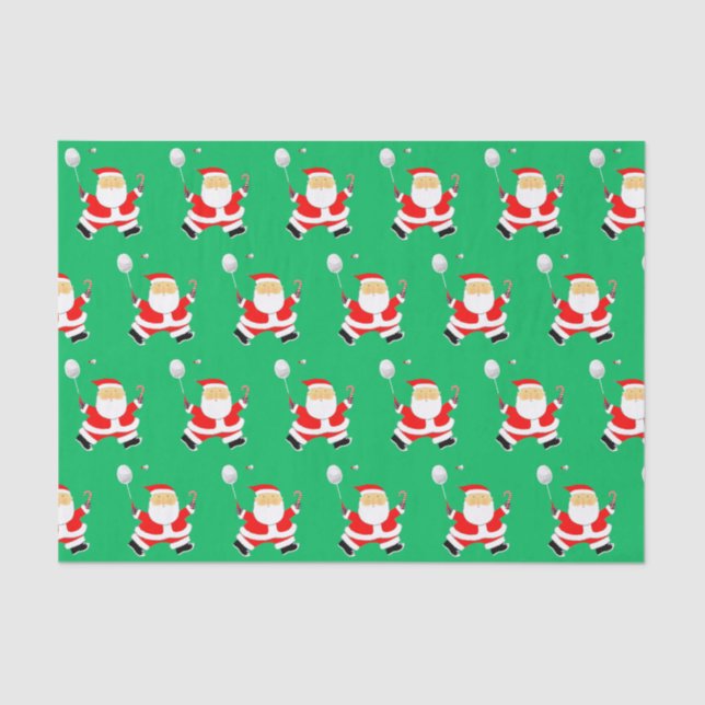 Badminton Christmas Tissue Paper (Front)