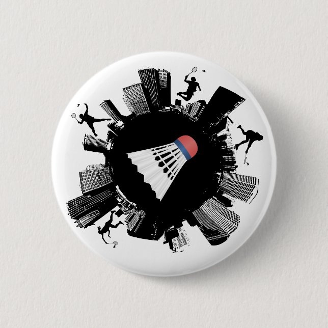 Badminton City Button (Front)