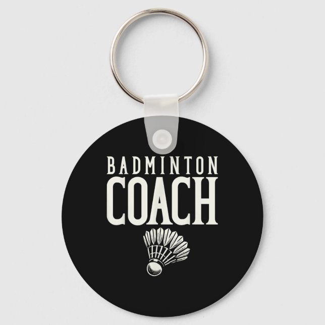 Badminton Coach Badminton Player Shuttle  Keychain (Front)
