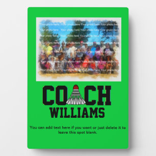 Badminton Coach - Personalized Plaque