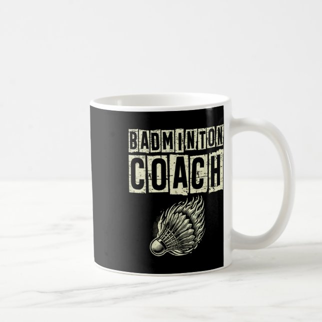 Badminton Coach Shuttle Racket  Coffee Mug (Right)