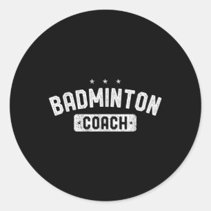 Badminton Coach Vintage Badminton  Classic Round Sticker