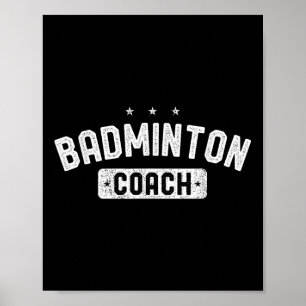 Badminton Coach Vintage Badminton Poster