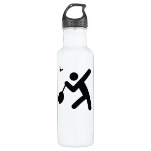 BADMINTON   cool sport icon Stainless Steel Water Bottle