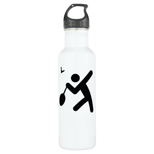 BADMINTON | cool sport icon Stainless Steel Water Bottle (Front)