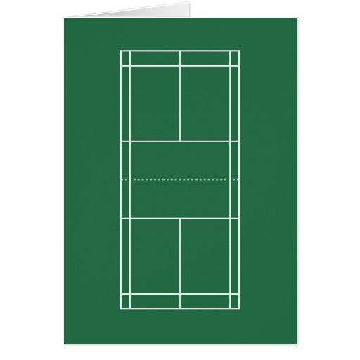 Badminton Court Folding Card | Zazzle