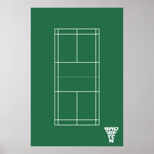 Badminton Court Poster