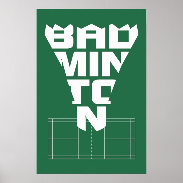 Badminton Court Poster 2 (Front)