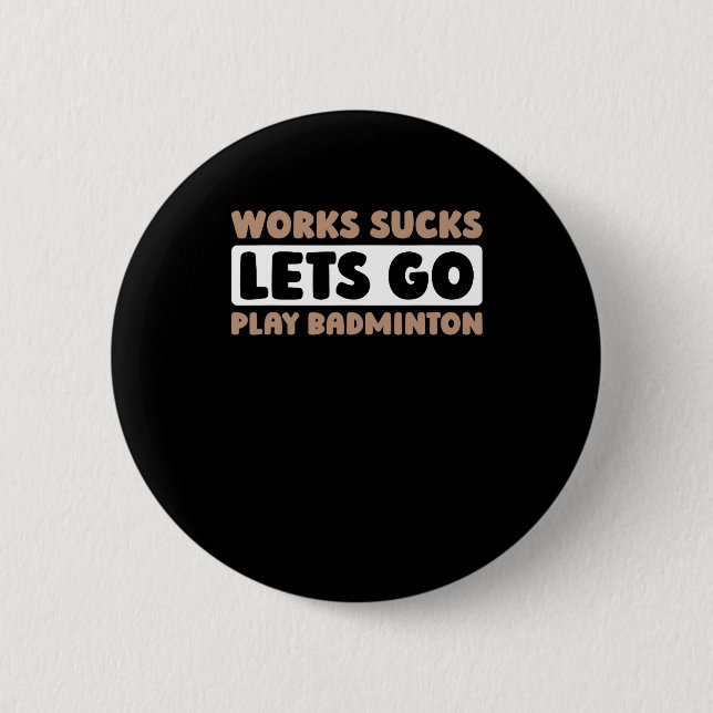 Badminton Court Racket Player - Racquet Team Shutt Button (Front)